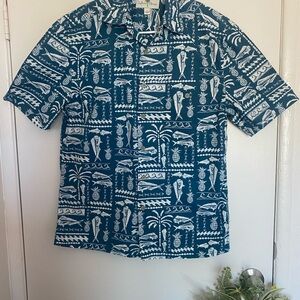 Tropical‎ Teal Men's Shirt by Next 100 cotton size s